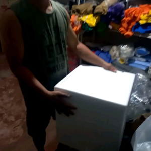 (box#2) - Styro box white cooler 15"x15"x15" inches