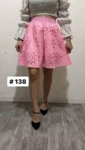 (cod) 138 Rose ROK Import Laser Cut Pre 50cm ALINE SKIRT FLARE
