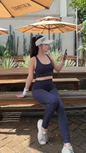 Bộ đồ dài đan dây tập gymyogajumpsuit có mút