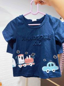 ป้าย PatPat เสื้อผ้าเด็กชาย/เด็กหญิง Size 9-12 M อายุ 9-12เดือน ชุดเสื้อกางเกง-แขนสั้นสีน้ำเงิน