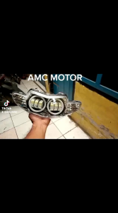 lampu depan daymaker supra fit lama old lampu led motor variasi daymaketr led