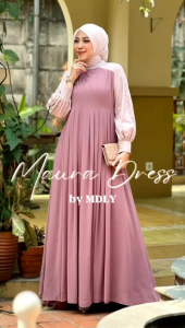 Gamis Dress Wanita Terbaru Maura Dress by Mdly