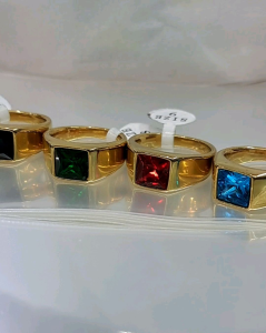 Cincin Titanium Batu Akik Anti Karat Tidak Luntur Rubi (26)