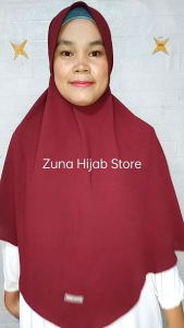 Bergo Maryam Crincle Oval Datar Ped Pakai Tali XL & Hijab Crincle Airfllow Premium