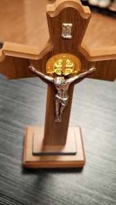 M-Size Saint Benedict Table Crucifix (13×23cm) |K-Catholic Goods | Made in Korea