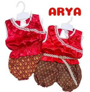 ชุดไทยเด็ก (รหัสD54) ชุดไทยผ้ามัน งานพร้อมส่ง SM ตกแต่งด้วยโบว์และลูกไม้น่ารัก ใส่สวยและน่ารักมากๆ มีหลายสี