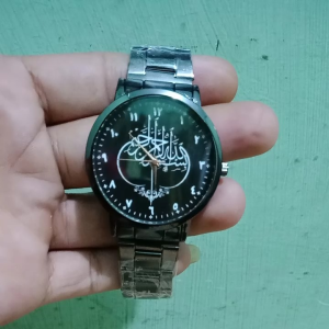 Alam Jaya Shop Jam Tangan Pria-wanita BISA REQUES/CUSTOM NAMA FOTO LOGO MOTIF TERBARU HITAM NV01
