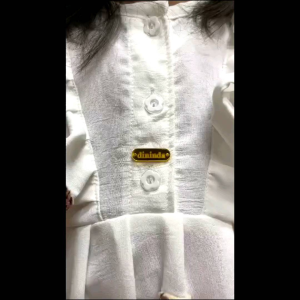 Gamis crinkle pompom anak usia 3-8 tahun motif love timbul