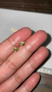 SUPER LIGHWEIGHT 18K Gold MINI HEART earrings(SILICON LOCK with 18K Gold inside)