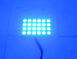 LAMPU LED PLAFON 12 VOLT 24 MATA ICE BLUE
