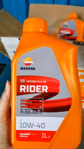 น้ำมันเครื่อง REPSOL MOTO RIDER 10W40 กึ่งสังเคราะห์ สำหรับรถเกียร์ธรรมดา ปริมาณ1 ลิตร(มีแบบยกลังด้วย)