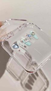 🇲🇾 Ready Stock Chuchuu.s Pink Blue Mix Handmade Press On Nails Manicure 纯手工穿戴甲