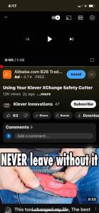 KLEVER INNOVATION CUTTER: A Multi-Purpose Cutting Tool for Envelopes, Tape, & Shrink Wrap