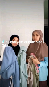 Bergo Instan Tali Maryam Crinkleairflow Size L
