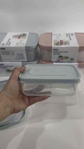SKU173- Bộ 3 hộp nhựa Hokori đựng thực phẩm tủ lạnh nắp nhựa dẻo không giòn gãy.