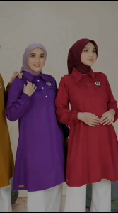 SAFEEA TUNIC by Nadheera luxury tunik baju atasan wanita lengan panjang daily cotton premium motif busui wudhu friendly fashion muslimah simpel terbaru