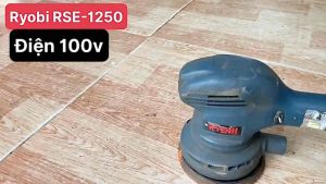 Máy chà nhám rung xoay RYOBI - hàng bãi Nhật dùng điện 100-110Volt dùng nhám dán 125mm