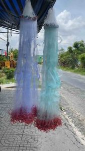 Lưới 3 màn lưới viền đỏ lưới đánh chìm lưới chì nặng - cao 15m và 12m