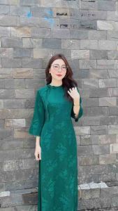 Áo dài thiết kế cách tân dáng suông kim sa hoa 4 tà kèm quần lụa MỘC SA Callene (CC529) | Callene by CALLA HOUSE