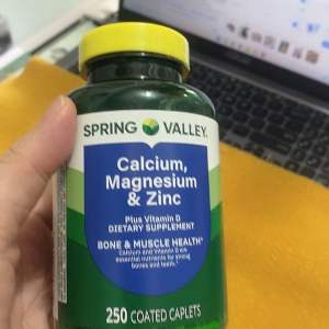 [USA] Viên uống bộ sung Calcium Magnesium & Zinc và D3. 250 viên zinc