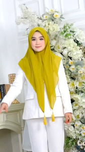 Hijab segi Empat PARIS JADUL Payet Akrilik PITA Tabur Tassel/Jambul COQUETTE terbaru Mewah dan Cantik