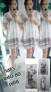 Dress bunga lengan satu