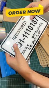 TEMPORARY FOR MOTORCYCLE PLATE 2023 (NEW LTO FORMAT) ACRYLIC New Size Standard