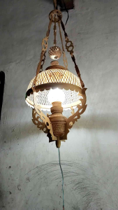 Lampu Katrol Dari Bambu / lampu kuno / Lampu Jadul