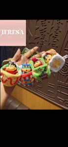 【TERESA】A249 蜡笔小新食物小窝钥匙扣 | Rantai Kunci Crayon Shin-chan Original | Crayon Shin-chan Food Nest Keychain 钻被窝书包挂件