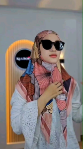 Hijab Instan Segitiga FLOWI | Jersey Motif Premium | Kerudung Motif | KULSOEM