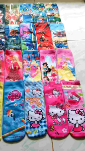 6 Pasang Kaos Kaki Anak TK SD Karakter Spiderman & Batman Cowok Usia 4-7 Tahun