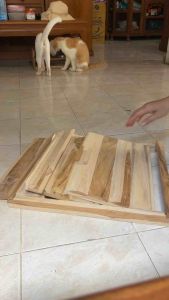 ชั้นไม้พับได้กว้างพิเศษ45ซม.วางของใช้ดีเป็นคอนโดแมวได้