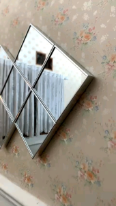 kaca cermin esthetic  kotak Persegi Cermin tempel dinding16x16