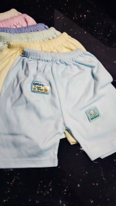 Hello baby 6 pcs celana pendek anak bayi warna polos model kotak hello baby laki laki dan perempuan
