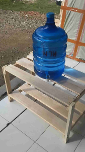 Meja Kompor 2 tungku meja susun bahan kayu 70x40x60