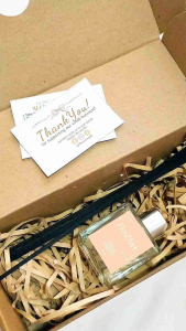 Floreaire Reed Diffuser 50ml Fragrance for Home Room Livingroom Bathroom & Workspace - Natural Reed Sticks - Elegant Glass Bottle - Neutral Color Scheme - Gift Box Packaging - Thank You Card Included