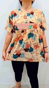 Baju Blouse 5XL Plus Size Stretchable.