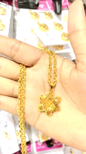 kalung Nuri Medan 12gr panjang60cm liontin bunga cantik free surat setiap pembelian