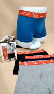 [2 Pcs] Men Spandex Cotton Mens Boxer Size M-3XL Menswear Underwear /Seluar Dalam Lelaki Spander Kain Lembut