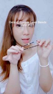 Sepasang (2buah) Poppy Couple Love Bracelet Gelang Beads Manik Manik Sepasang Pasangan Gelang Elastis