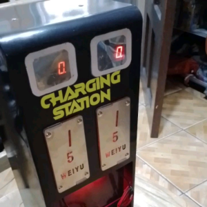 Charging station Cellphone Coin operated. 1st. original maker . Heavy duty fire proof Lifetime maintenance assistance. Free  extra cords..