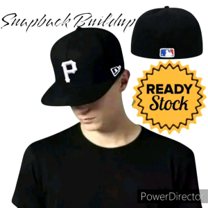Topi Pria Snapback Hip-hop Built up Bahan Tebal Logo Bordir Simpel