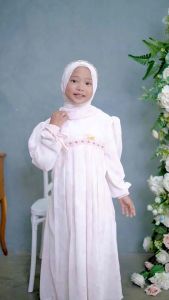 Gamis Anak terbaru Model Pita mix swarovsky Cantik Promo lebaran mewah usia 3-12 Tahun