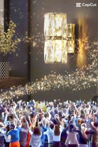 Crystal led wall lamp Tri Colour