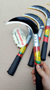 Liềm cắt cỏ cắt dừa _ Dao liềm giật cành cán đỏ 20cm