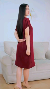 PROMO - Home Dress Daster Tiara Classic Busui Crinkle AirFlow Kekinian Nyaman Dipakai untuk Tidur dan Istimewa untuk Bumil Wanita - Panjang Menyusui Dress