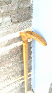 Tongkat jalan kayu kelor Jawa motif pipih C296