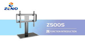 Zeno Z500S 26"-45" Universal TV Stand Table Top Tempered Glass Height Adjustable LED TV Mount Stand with VESA 430x300mm Holds up to 40kg