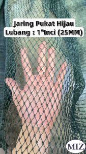 Cut : 1"(25MM) 380/15 Fishing Net Pukat Baru PE Poly Net Pukat Laut Pukat Nelayan Pukat Bubu Pukat Pagar Ayam