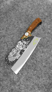 มินดู ครัวจักรพรรดิ หั่น ซอย เหล็ก 7Cr17MoV ด้ามจับไม้ขิงชัน